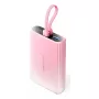 Power Bank Vention 10000mAh (USB-C, Lightning, USB-A) 22.5W LED ekranas Rožinė