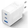Vention FERW0-EU 65W spartusis sieninis kroviklis nešiojamam kompiuteriui, išmaniajam telefonui, planšetei, išmaniajam laikrodžiui, ausinėms, 2× USB-C, baltas