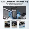 Automobilinis kroviklis Vention dviejų prievadų USB A+C (18/20) pilkas mini stiliaus aliuminio lydinys