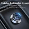 Automobilinis kroviklis Vention dviejų prievadų USB A+C (18/20) pilkas mini stiliaus aliuminio lydinys
