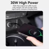 Automobilinis kroviklis Vention dviejų prievadų USB A+C (18/20) pilkas mini stiliaus aliuminio lydinys