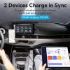Automobilinis kroviklis Vention dviejų prievadų USB A+C (18/20) pilkas mini stiliaus aliuminio lydinys
