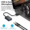 Vention 2 prievadų išorinė USB garso plokštė 0,15 m juoda 2.1 kanalai 16 bitų