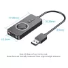 Vention USB 2.0 išorinis stereo garso adapteris su garsumo valdymu 0,15 m juodas ABS