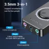 Vention USB 2.0 išorinis stereo garso adapteris su garsumo valdymu 0,15 m juodas ABS