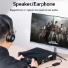 Vention USB 2.0 išorinis stereo garso adapteris su garsumo valdymu 0,15 m juodas ABS