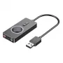 Vention USB 2.0 išorinis stereo garso adapteris su garsumo valdymu 0,15 m juodas ABS
