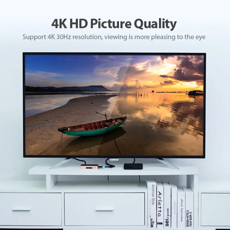 HDMI skirstytuvas Vention 1 į 4 4K@30Hz auksinis aliuminio lydinys
