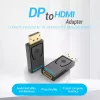 Vention HBKB0 DisplayPort į HDMI adapteris — DP kištukas į HDMI lizdą, juodas, auksuoti kontaktai