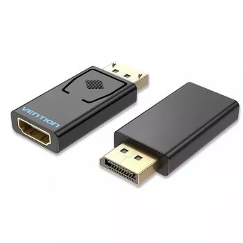 Vention HBKB0 DisplayPort į HDMI adapteris — DP kištukas į HDMI lizdą, juodas, auksuoti kontaktai