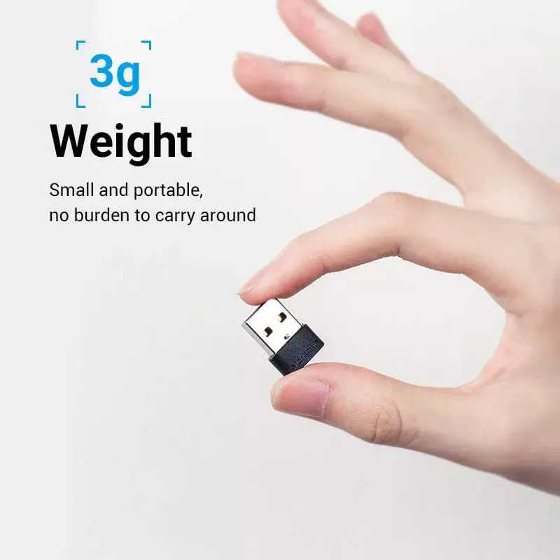USB adapteris Vention CDWB0 USB 2.0 vyriškas (USB-A) į moterišką USB-C, juodas PVC