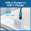 USB adapteris Vention CDWB0 USB 2.0 vyriškas (USB-A) į moterišką USB-C, juodas PVC