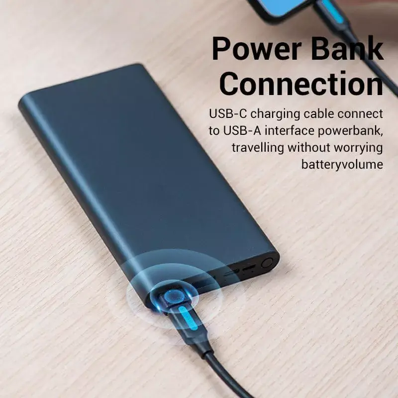USB adapteris Vention CDWB0 USB 2.0 vyriškas (USB-A) į moterišką USB-C, juodas PVC