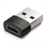 USB adapteris Vention CDWB0 USB 2.0 vyriškas (USB-A) į moterišką USB-C, juodas PVC