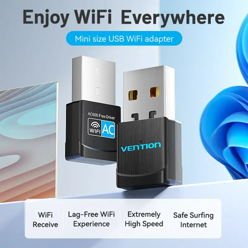 Vention KDSB0 USB Wi-Fi adapteris, dviejų dažnių (2,4G/5G)