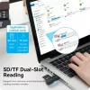 Vention 2-in-1 USB 3.2 Gen 1 (USB 3.0) kortelių skaitytuvas – SD ir MicroSD, juodas, kompaktiškas