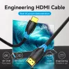 HDMI kabelis Vention 2.0 10 m Juodas, HDMI A tipo kištukas–kištukas, 18 Gbit/s, 4K@60Hz, ARC, HDR