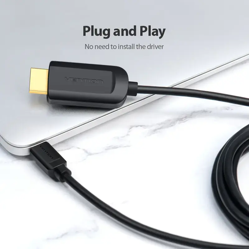 Vention USB-C į HDMI laidas 2 m juodas