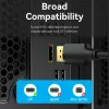 Vention DisplayPort laidas 1,5 m, vyriškas-į-vyrišką, 4K HD, juodas, 6 mm skersmuo