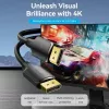 Vention DisplayPort laidas 1,5 m, vyriškas-į-vyrišką, 4K HD, juodas, 6 mm skersmuo