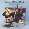 Vention DisplayPort laidas 1,5 m, vyriškas-į-vyrišką, 4K HD, juodas, 6 mm skersmuo