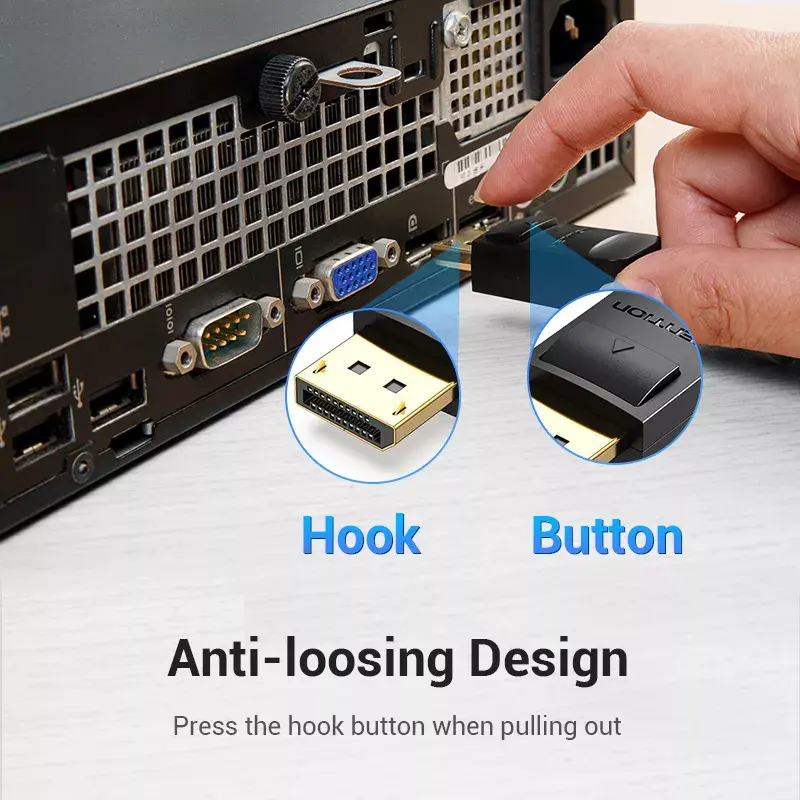 Vention HAFBH DisplayPort į DVI laidas, 1 m, juodas