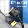 Vention HAFBH DisplayPort į DVI laidas, 1 m, juodas