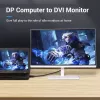 Vention HAFBH DisplayPort į DVI laidas, 1 m, juodas