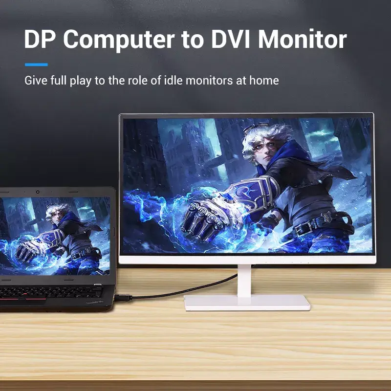 Vention HAFBH DisplayPort į DVI laidas, 1 m, juodas