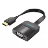 Vention plokščias HDMI į VGA keitiklis 0,15 m juodas VGA D-Sub HDMI A tipo