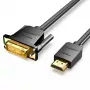 Vention HDMI į DVI laidas 1.5 m juodas (HDMI A tipo – DVI-D)
