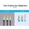 Garso kabelis Vention 3.5mm kištukas į 2×RCA kištukus, 1,5 m, aliuminis/juodas