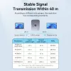 Vention 2-Port Bi-Directional 8K HDMI Switcher AKPH0, HDMI 2.1, 7680×4320@60Hz, USB-C maitinimas, aliuminis, pilka
