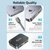 Vention 2-Port Bi-Directional 8K HDMI Switcher AKPH0, HDMI 2.1, 7680×4320@60Hz, USB-C maitinimas, aliuminis, pilka