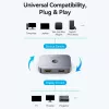 Vention 2-Port Bi-Directional 8K HDMI Switcher AKPH0, HDMI 2.1, 7680×4320@60Hz, USB-C maitinimas, aliuminis, pilka
