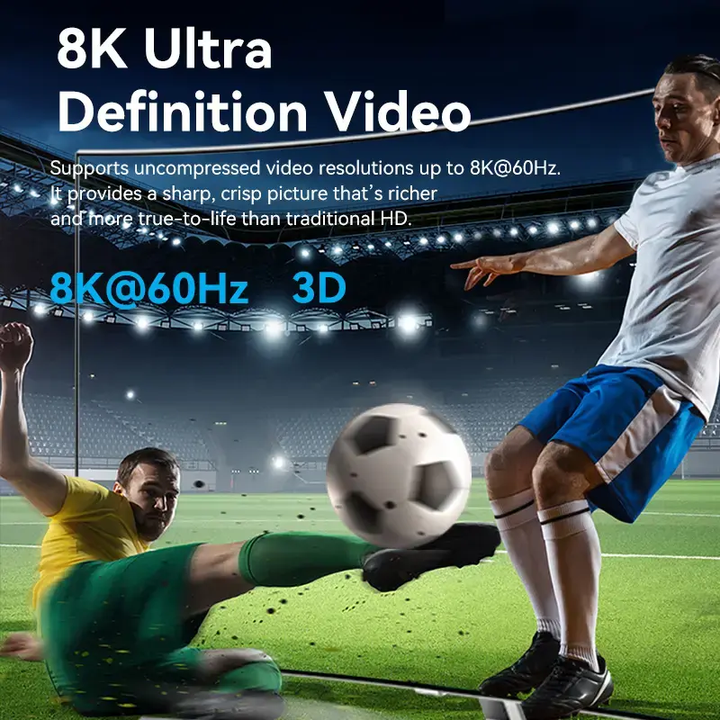 Vention 2-Port Bi-Directional 8K HDMI Switcher AKPH0, HDMI 2.1, 7680×4320@60Hz, USB-C maitinimas, aliuminis, pilka