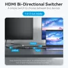 HDMI 2 prievadų dvipusis 4K jungiklis Vention AKOB0
