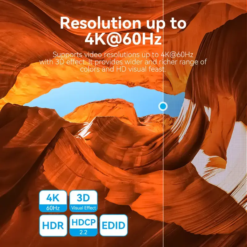 HDMI 2 prievadų dvipusis 4K jungiklis Vention AKOB0
