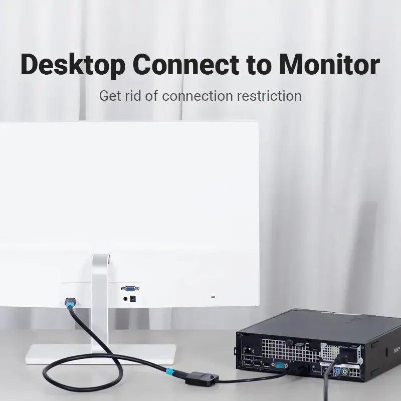 VGA į HDMI keitiklis Vention 0,15 m Juodas VGA HDMI Micro USB Garsas