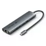 Docking stotelė Vention 9-in-1 USB-C TGVHB — RJ-45, HDMI 4K@60Hz, USB 3.2 Gen1, SD/MicroSD, 1x USB-C
