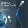 USB 2.0 A (vyriškas) į B (vyriškas) laidas Vention COQBJ, 0,5 m, juodas, PVC apvalkalas, 2 A, 0,48 Gbit/s