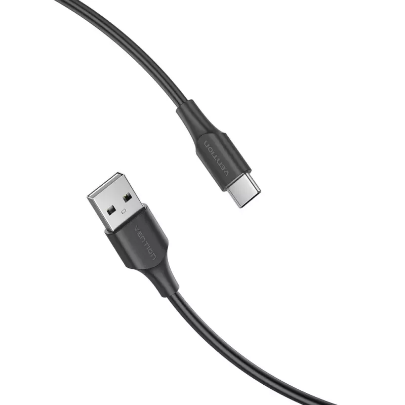 Vention USB 2.0 A Kištukas į C Kištuką 3A Laidas 0.25 m Juodas