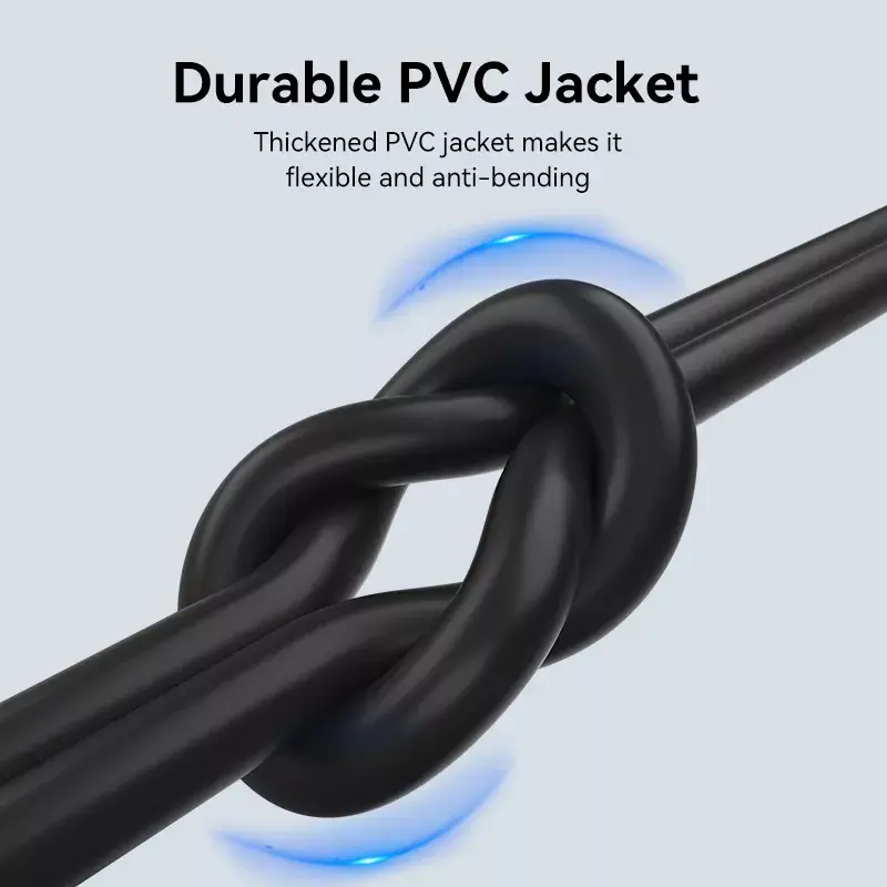 Vention USB 2.0 A (vyriškas) į C (vyriškas) 3A laidas 0,5 m juodas