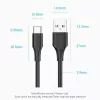 Vention USB 2.0 A (vyriškas) į C (vyriškas) 3A laidas 0,5 m juodas