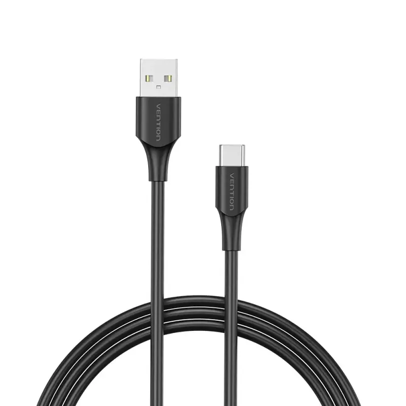 Vention USB 2.0 A (vyriškas) į C (vyriškas) 3A laidas 0,5 m juodas