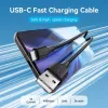 Vention USB 2.0 A (vyriškas) į C (vyriškas) 3A laidas 0,5 m juodas