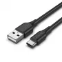 Vention USB 2.0 A (vyriškas) į C (vyriškas) 3A laidas 0,5 m juodas