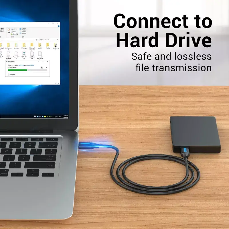 USB 3.0 A‑vyriškas į A‑vyrišką laidas 1,5 m — Vention, USB 3.2 Gen 1, juodas PVC