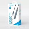 Vention CKOHB 4 viename USB 3.0 mini šakotuvas, 1x USB 3.0 + 3x USB 2.0, 5 Gbps, 0,15 m, aliuminis, pilkas