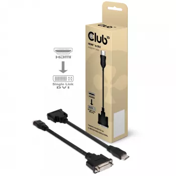 CLUB3D HDMI į DVI vienos jungties pasyvus adapteris 0,40 m